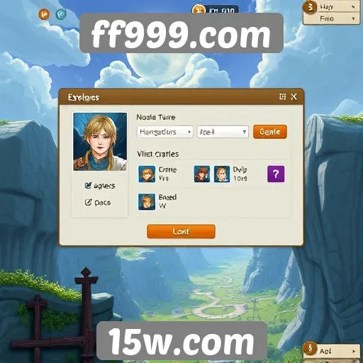 Interface do usuário no ff999.com